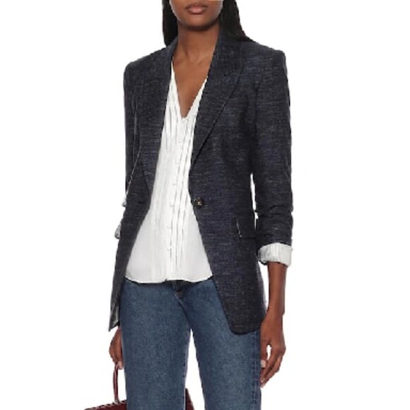 Veronica Beard Martel Dickey Jacket Herringbone Wool Blazer Navy Size 6 NEW NWT - Picture 11 of 11